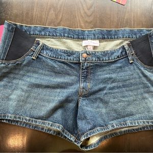 BNWT Maternity By isabel Midi Shorts W/expandable Sides Size 18/34